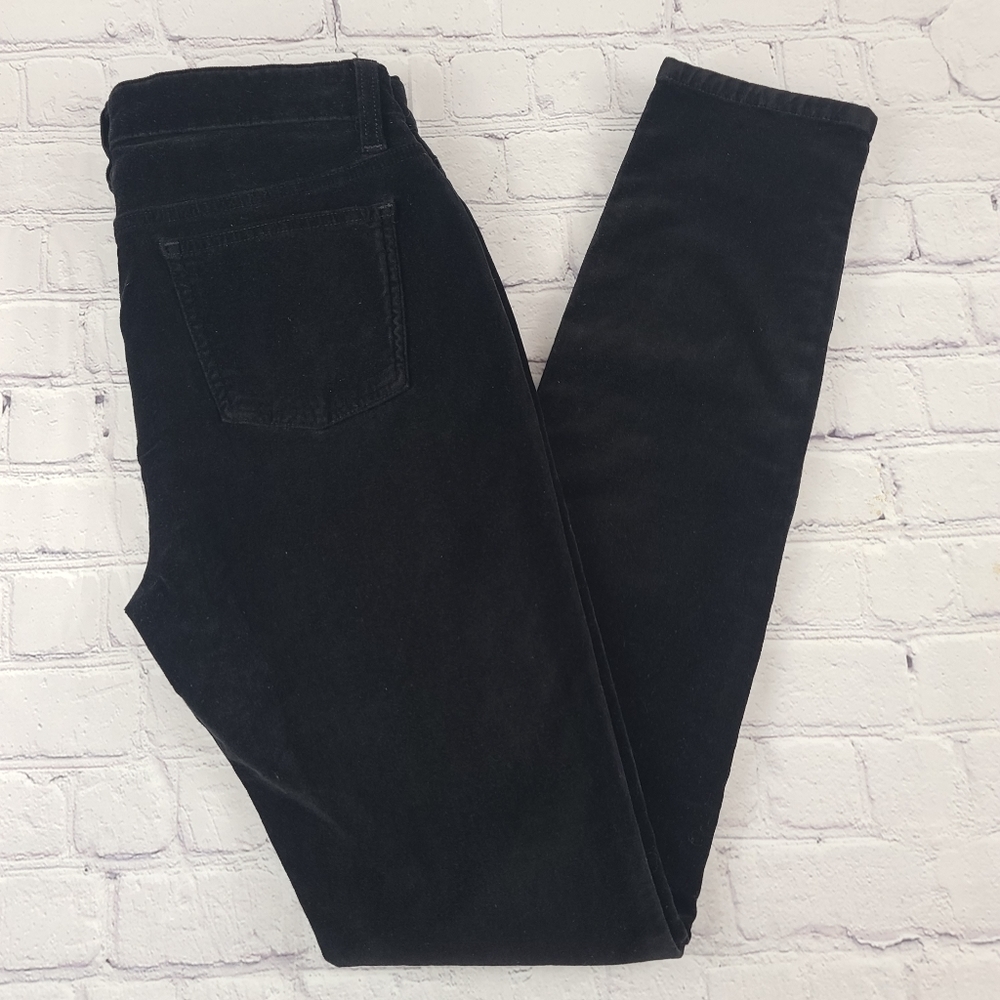Eileen Fischer Size 2 Velvet Skinny Jeans Black